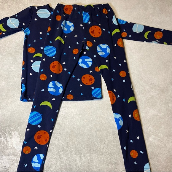 Rocky Boys Outer Space Navy Blue Pajama Set Size Medium 8 Slim Fit - Picture 10 of 10